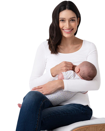 Un pull d’allaitement manches longues Blanc